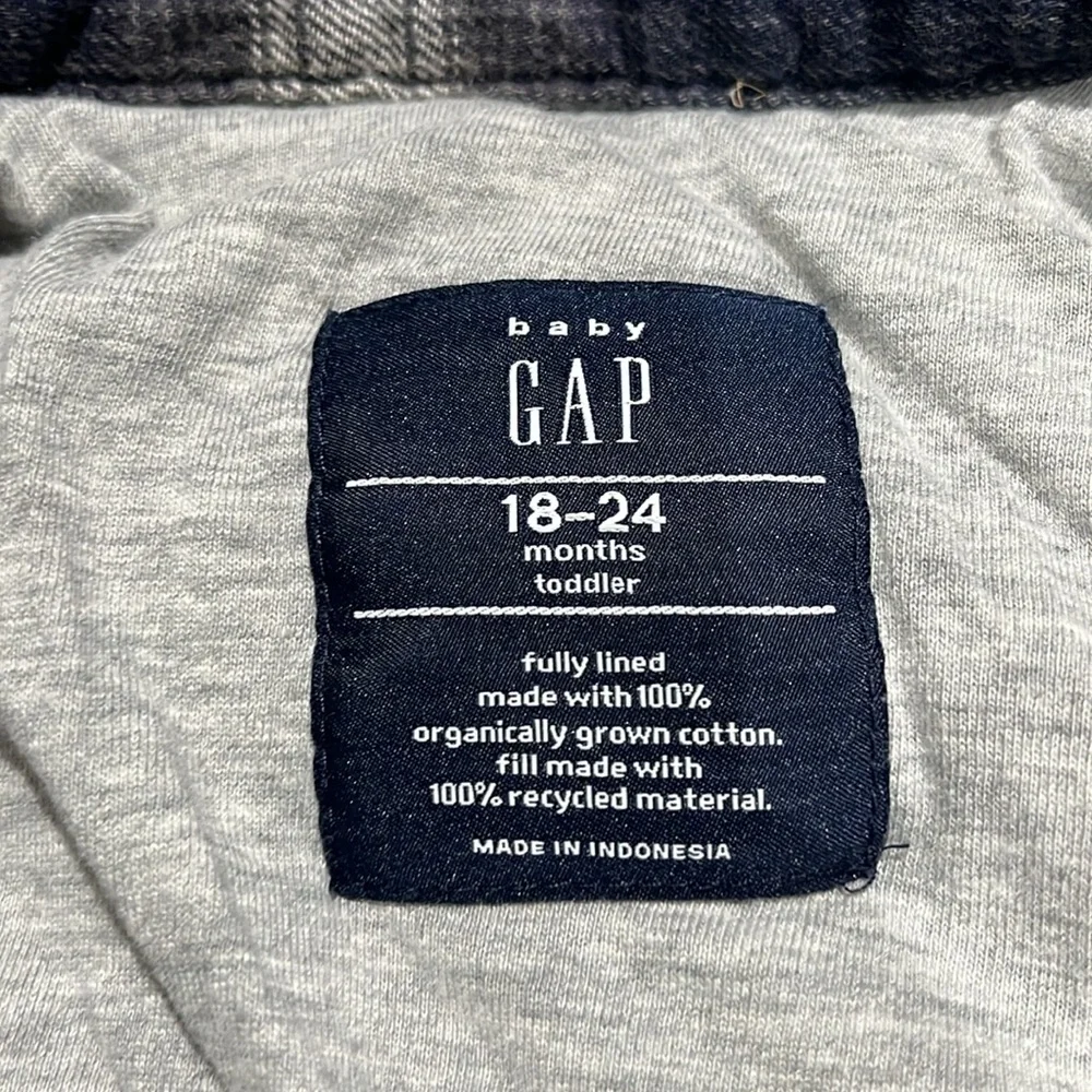 Gap Toddler Organic Cotton Sherpa-Lined Shirt Jacket sz 18-24